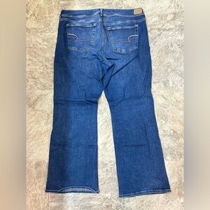 American Eagle women’s size 20, regular length jeans, kick boot.